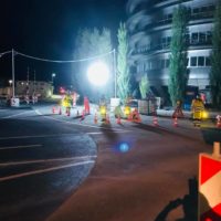 Nachteinsatz am Kreisel in Suhr verkehrsdienst-suhr-2